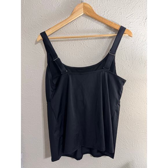 Swimsuits For All Black Tankini Top Size 18 - Picture 7 of 7